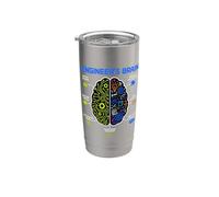 Engineer's Brain Funny Engineering Humor Problem Solver Stainless Steel Insulated Tumbler