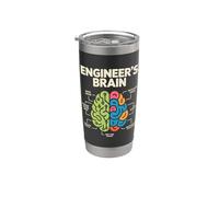 Engineer's Brain Funny Engineering Humor Problem Solver Stainless Steel Insulated Tumbler