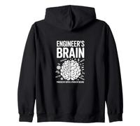 Engineer's Brain Funny Engineering Humor Problem Solver Zip Hoodie