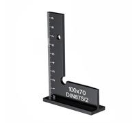Engineer's Square Ruler - 90° for Precision Measuring Tool for Industrial Use, Made of Hardened Carbon Steel, 150 mm x 100 mm, Wide-Base Stability, Clear Engraved Scale on Both Sides (100 * 70)