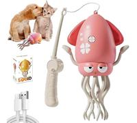 EngineKit Octopus - Electric Crawling Octopus Toy,Dancing Squid Toys - Smart Tentacle Explorer,Electric Auto-Avoid Octopus Toys with LED Lights & Music,Electric Dancing Octopus Toy for Pets (Pink)