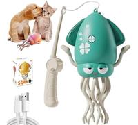 EngineKit Octopus - Electric Crawling Octopus Toy,Dancing Squid Toys - Smart Tentacle Explorer,Electric Auto-Avoid Octopus Toys with LED Lights & Music,Electric Dancing Octopus Toy for Pets (Green)