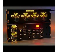 ENGINEMECH A109 V3.0 A32X/A31X/A350 HOME-COCKPIT Landing Gear Indicator Panel for MSFS 2020/2024, Compatible with Fenix A32X/A31X/A350, Backlit Metal Housing Metal Housing+V3