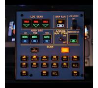 ENGINEMECH Flight Simulator Panel - HOME COCKPIT Landing Gear Indicator Integrated Panel for MSFS 2020/2024, Plug-and-Play Game Panels - Flight Control Unit