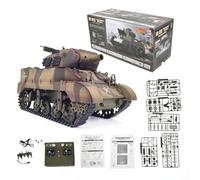 ENGINEMECH WW2 U.S. M8 RC Tank with Sound, Smoke Effect, Lights, 2.4G 1:16 Medium Military Tank 350° Rotation of the Tower, Gift for Adults Military Lovers