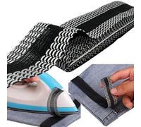 Enginess® 5 Meters Self-Adhesive Hemming Tape for Trousers Iron-On Fabric Tape for Jeans & Clothing Repair - 24mm Black No-Sew Pants Shortening Strip - DIY Fabric Fix for Trouser Legs & Cuffs
