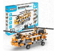 Engino Inventor Motorized Double-Blade Helicopter w 10 Models in Orange Engino Orange