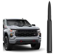 ENGIRETTE 7" Car Bullet Antenna, Truck Short Antenna Replacement - Anti Theft Design, Carwash Safe for GM Chevy Silverado GMC Sierra 1500 2500 3500 HD Avalanche Denali Accessories, Black