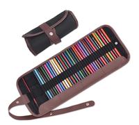 EnGiTores Pencil Organizer, Canvas Pencil Cases 36 Slots Colouring Pencils Bag Pen Wrap Case Curtain Canvas Roll Up Pencil Case Wrap Roll Holder for Artist School Office Sketching Painting