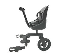 Englacha Uno Rider with Single 8" PU Wheel - Stroller Attachment with Saddle Seat & Seat Pad - Universal Fit for Most Prams with Rear Axle, Tube or Folding Plate, and with at Least 8-inch Rear Wheels