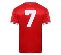 England 1982 World Cup Finals Away No 7 Retro Shirt Red Medium Cotton/Polyester