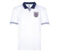 Score Draw England 1990 World Cup Finals Retro Football Shirt White XS Polyester