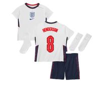 England 2020-2021 Home Nike Baby Kit Henderson 8 in White | Size: 6-9 m England White 6-9 m