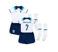 England 2022-23 Home Mini Kit Grealish 7 in White | Size: Small England White S