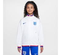 England Academy Pro Home Older Kids' Nike Dri-FIT Football Anthem Jacket - White - Polyester L