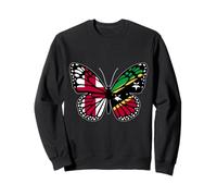 England and St Kitts Butterfly Half English Kittitian Roots Sweatshirt