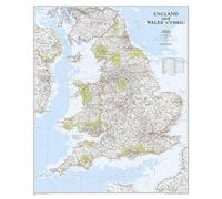 England and Wales Classic Map [Laminated] - Reference Maps: Wall Maps Countries & Regions (National Geographic Reference Map)