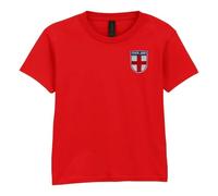 England Baby Tee Women - Medium - Y2K Inspired Red Cropped Fitted Top with Embroidered St George's Cross Patch - Trendy Ladies Football Fan Tee Tournament 2026
