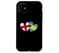 England Bahamas Flag Split Hearts English Bahamian Pride Case for iPhone 11