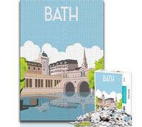 England Baths Europe Arch 1000 Pieces Jigsaw Puzzles for Adults And Teens,Stress Reliever Difficult Challenge Deal As Gifts for The Whole Family 38x26cm