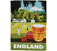 England Beer and Cricket tea towel