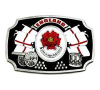 England Belt Buckle Land Of Hope And Glory Cross of St George Red Rose English Patriot Authentic Dragon Designs