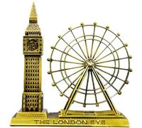 England Big Ben Clock British Style Ferris Wheel Big Ben Clock Building Model Metal Decorations for Home Desktop