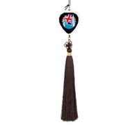 England Big Ben Flag Automotive Interior Mirrors Hanging Crystal Pendant Lucky Charm Car Rearview Ornament Love