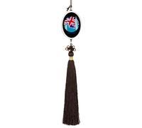 England Big Ben Flag Automotive Interior Mirrors Hanging Crystal Pendant Lucky Charm Car Rearview Ornament Ellipse