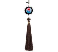 England Big Ben Flag Automotive Interior Mirrors Hanging Crystal Pendant Lucky Charm Car Rearview Ornament Hexagon