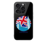 England Big Ben Flag Cell Phone Case Compatible with iPhone 15/15 Plus/15 Pro/15 Pro Max Glass Back Protective Shell