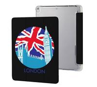 England Big Ben Flag Tri-fold Tablet Case Compatible with IPAD 2017/2018/Air1/Air2 (9.7in)/Pro (10.5in) /Air3(10.5in)/10代 (10.9in) Soft Protective with Pen Slot