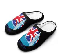 England Big Ben Flag Women's Slippers Cotton Warm House Shoes with Rubber Anti-Slip Sole Slip On for Home Outdoor 7-8（39-40)