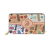 England Big Ben Wallet Real Leather Zipper Coin Phone Purse Clutch for Women
