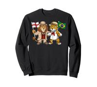 England Brazil Flag English UK Brazilian Roots British Sweatshirt