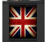 England British Flag Dishwasher Magnetic Cover Kitchen Decor Union Jack Front Dishwasher Refrigerator Magnetic Cover Sticker Appliance Decorative Cover 23 x 26 Inches