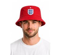 England Bucket Hat for Football World Cup, Unisex, White, Blue or Red, Head Circumference 56-58cm (Cotton, Red)
