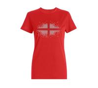 England Burst Flag T-shirt Union Jack T-Shirt, Ladies Football Top, Women Football T-shirt, and Women's Tee
