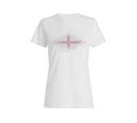 England Burst Flag T-shirt Union Jack T-Shirt, Ladies Football Top, Women Football T-shirt, and Women's Tee