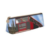 England Car Print Pencil Case Zipper Pencil Pouch Box | Leather Pencil Case Adults Large Capacity Zipper Pencil Pouch Pen,Office Pencil Marker Cases Storage Organizer Makeup Baguhy