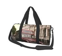 England Car Printed Round Travel Duffel Bag Large Overnight Weekend Bags for Hiking, Vacations, Gym, Sports