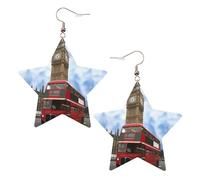 England Car Women's Fashion Earrings, Celestial Dangle Earrings, Star Shape Jewelry for a Versatile