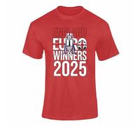 England Champions T Shirt Gifts Men Women Kids Football Euro Shirt 2025, England Top, Champions Tee Celebration Winners Gift For Him Her boys - Red 12-13 Years Style 3