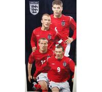 England Classic Players Beach Towel 70x140cm - Rooney, Beckham, Gerrard, Owen