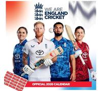 England Cricket Calendar 2026 Square Wall Calendar Official Gift Present with FREE Organising Stickers Included