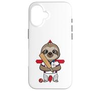 England Cricket Sloth Sports Fan Animal Country Flag Case for iPhone 16