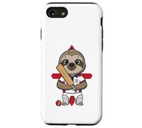England Cricket Sloth Sports Fan Animal Country Flag Case for iPhone SE (2020) / 7/8