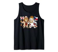 England Czech Republic Flag English UK Czech Roots British Tank Top