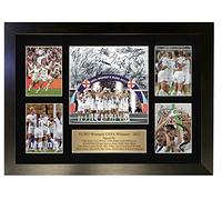 England Euro Womens Autograph 2022 UEFA Winners Woman's Poster Memorabilia Display Signed A3 Printed Autograph Photo Picture Football Poster Gifts No121 Frame Size 460 x 340mm