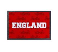 England - Euro's - Door Mat - 60cm x 40cm - Pet Mat - Counter Mat - Mouse Mat - Football - Red Lions Design